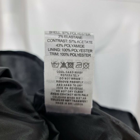 ASOS UK 10 Black Beige Dress Strappy Structural Short Party - Picture 6 of 6